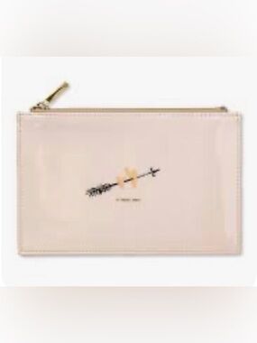 Kate Spade "It Takes Two" blush zippered pencil pouch